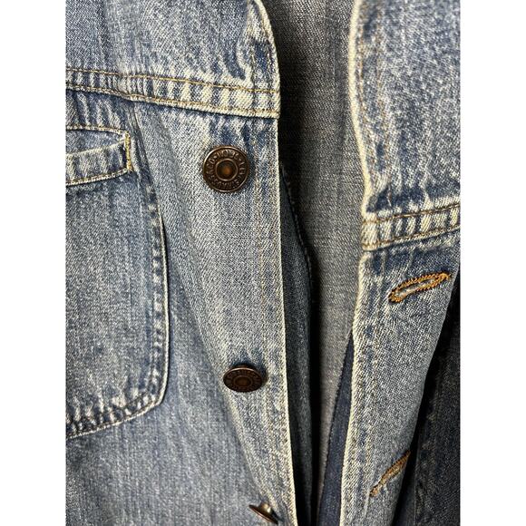 Vintage Levi's Orange R Tab Blue Lightweight Denim Shirt Jacket Large - Picture 11 of 13